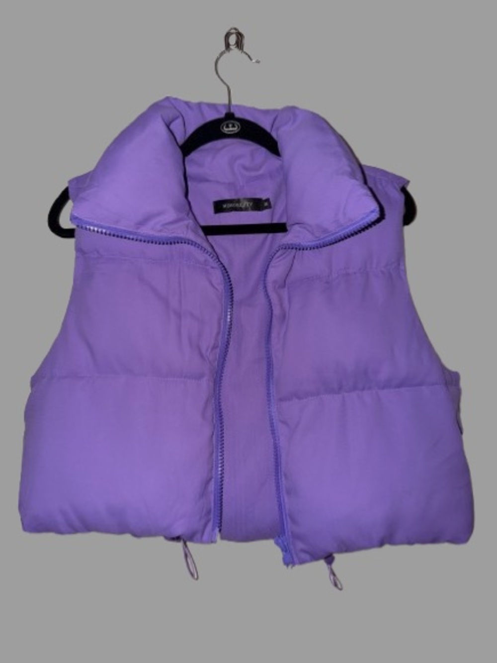 Merokeety Women’s Cropped Purple Puffer Vest | Fits like Size Small